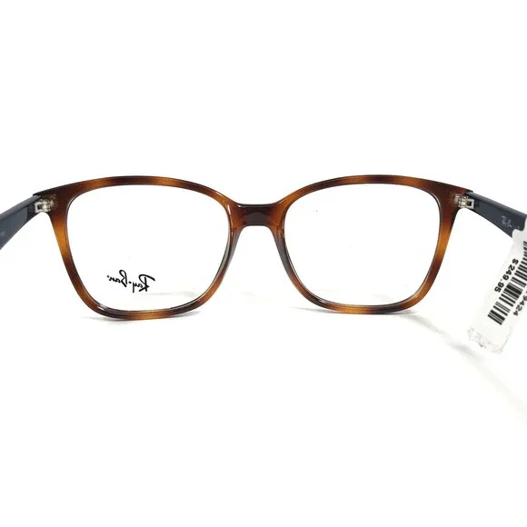 Ray-Ban Eyeglasses Frames RB7066 5585 Blue Brown Tortoise Square 52-17-140